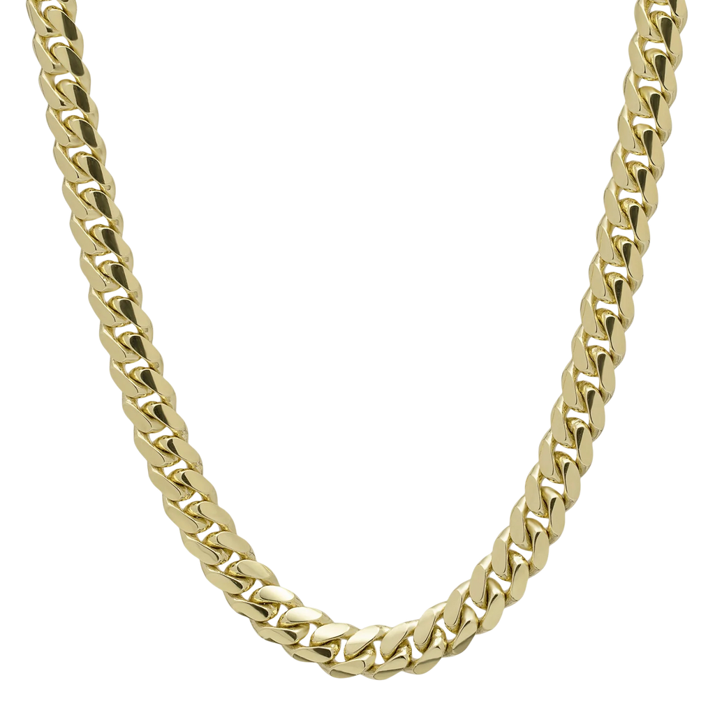Miami Cuban Link Chain 10K Yellow Gold - Solid
