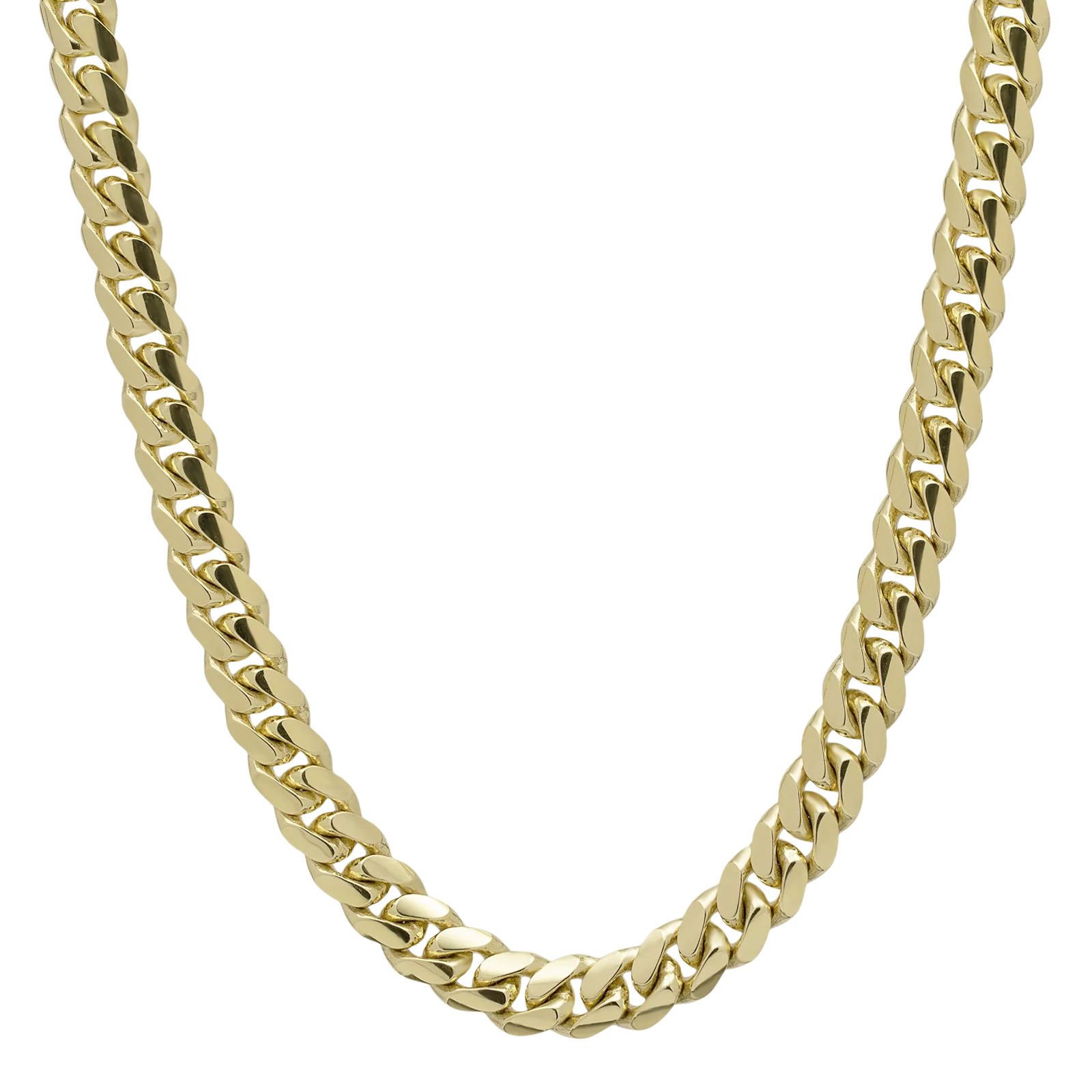 Miami Cuban Link Chain 10K Yellow Gold - Solid