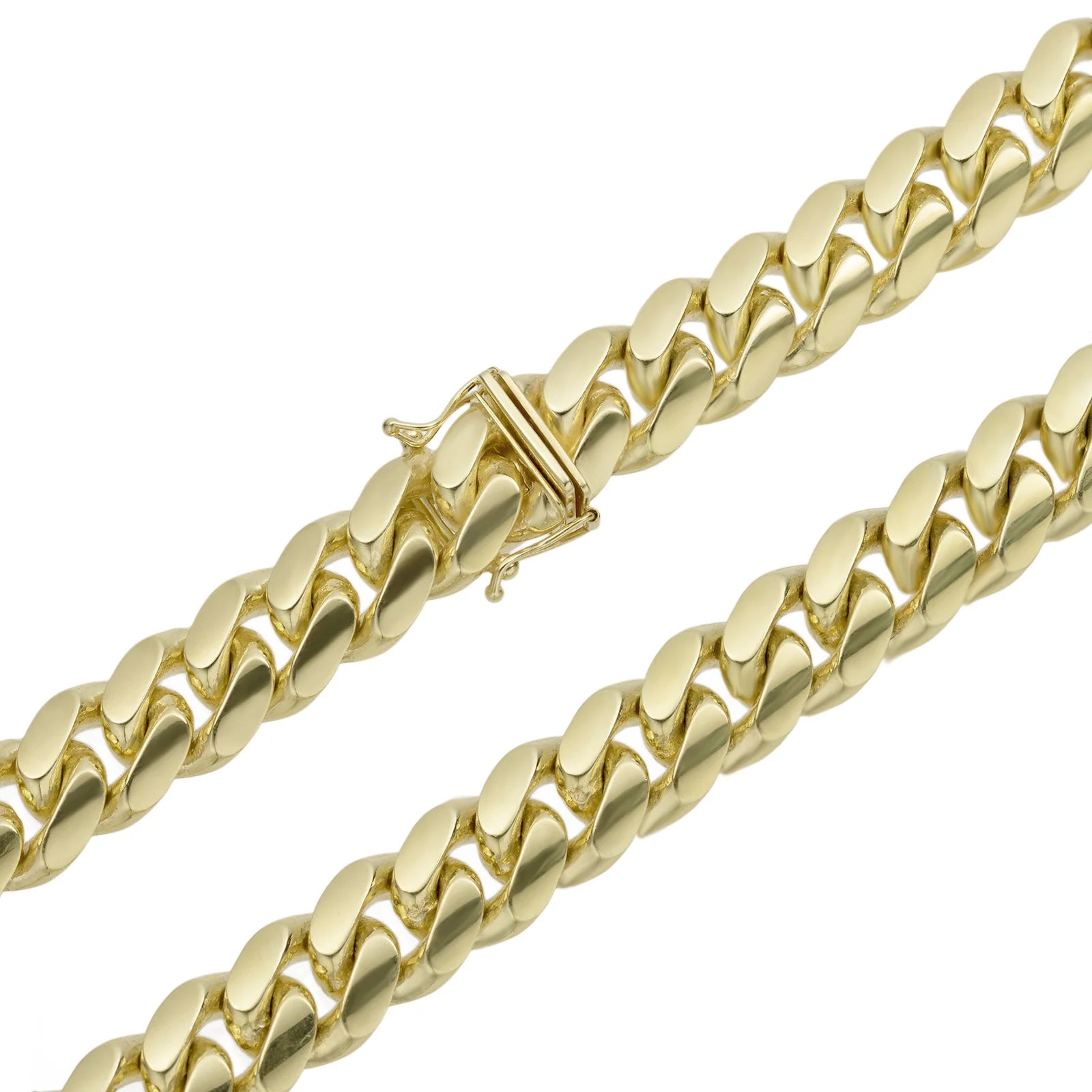 Miami Cuban Link Chain 10K Yellow Gold - Solid