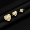 Nugget Heart Ring 10K & 14K Yellow Gold