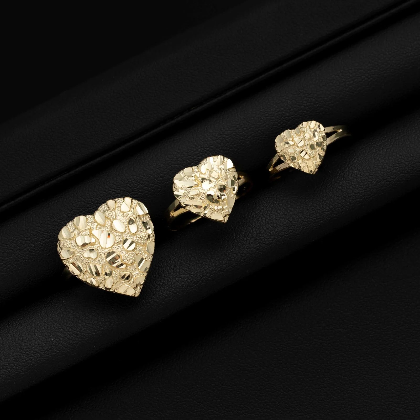 Nugget Heart Ring 10K & 14K Yellow Gold