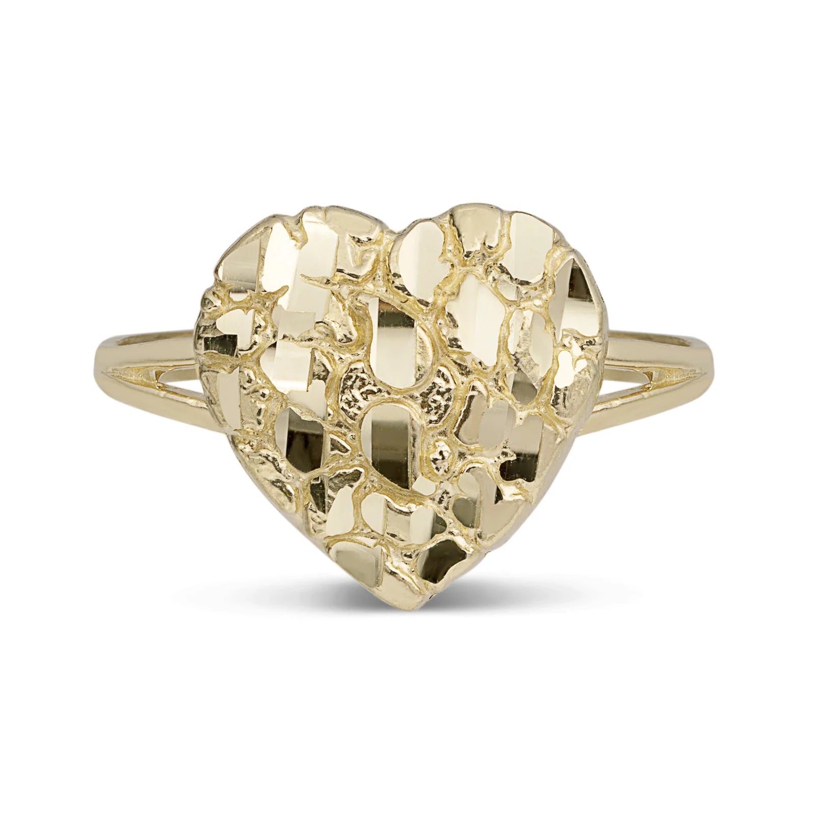 Nugget Heart Ring 10K & 14K Yellow Gold