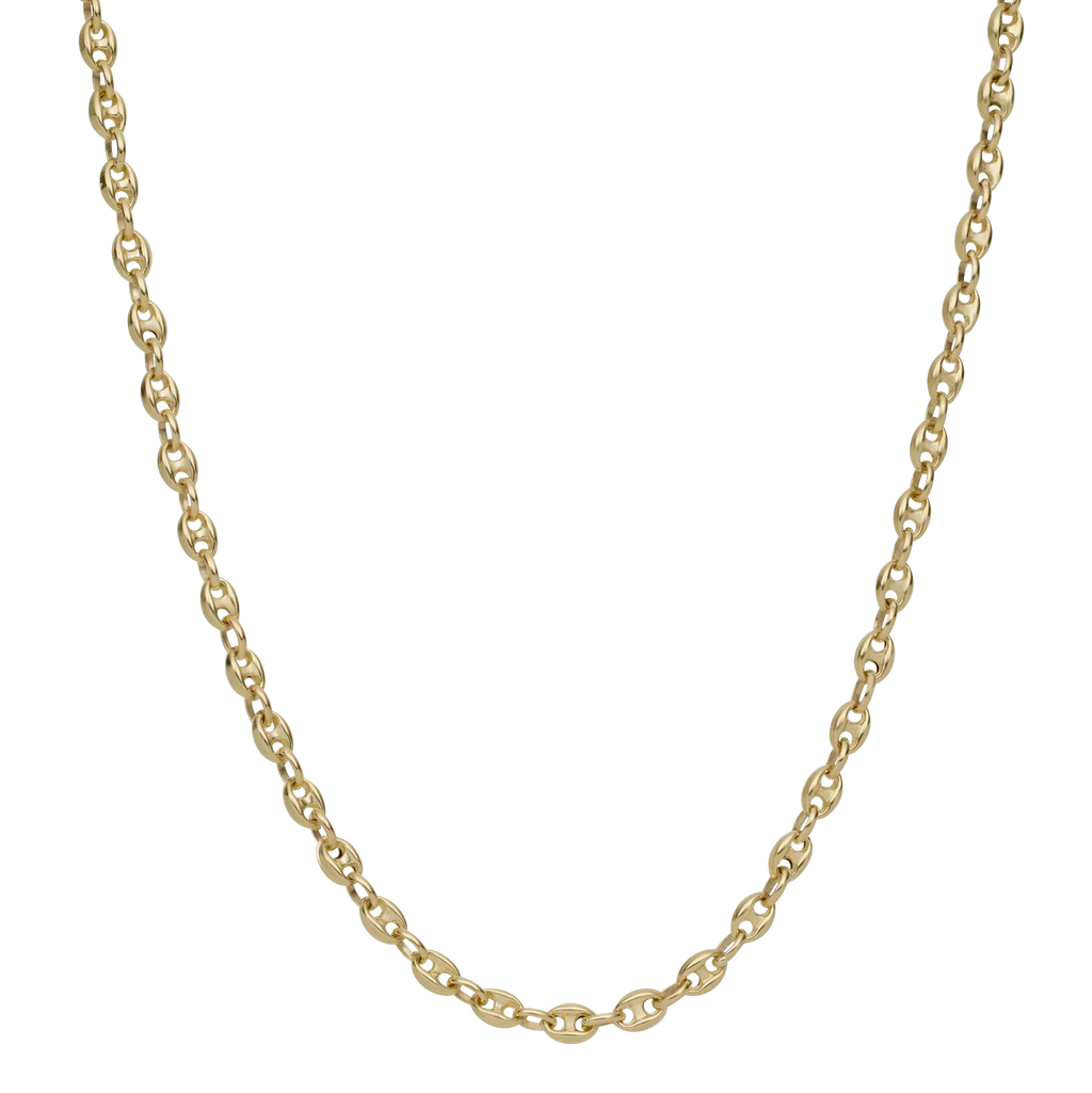 Puffed Link Chain 14K Yellow Gold - Hollow