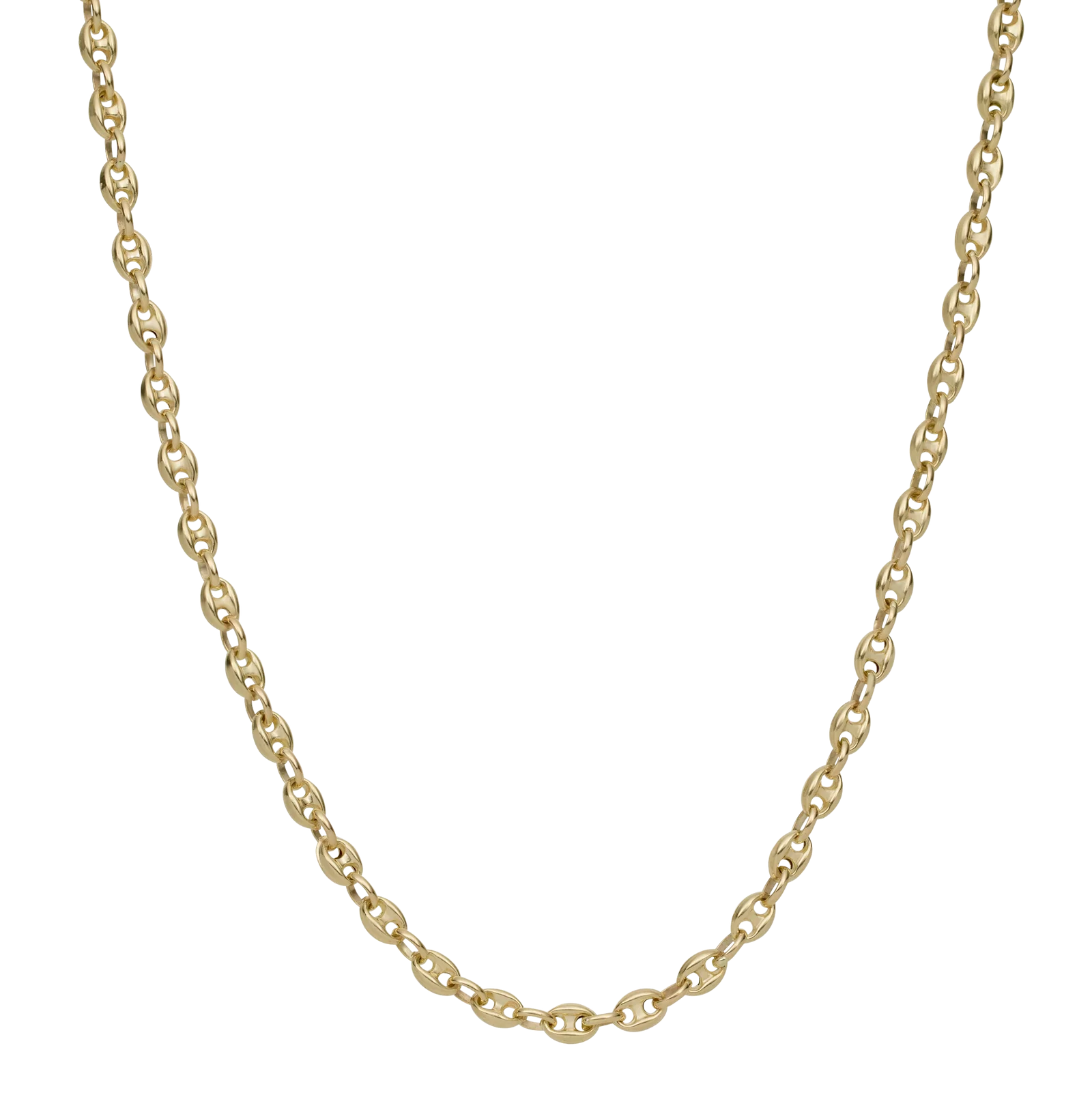 Puffed Link Chain 14K Yellow Gold - Hollow