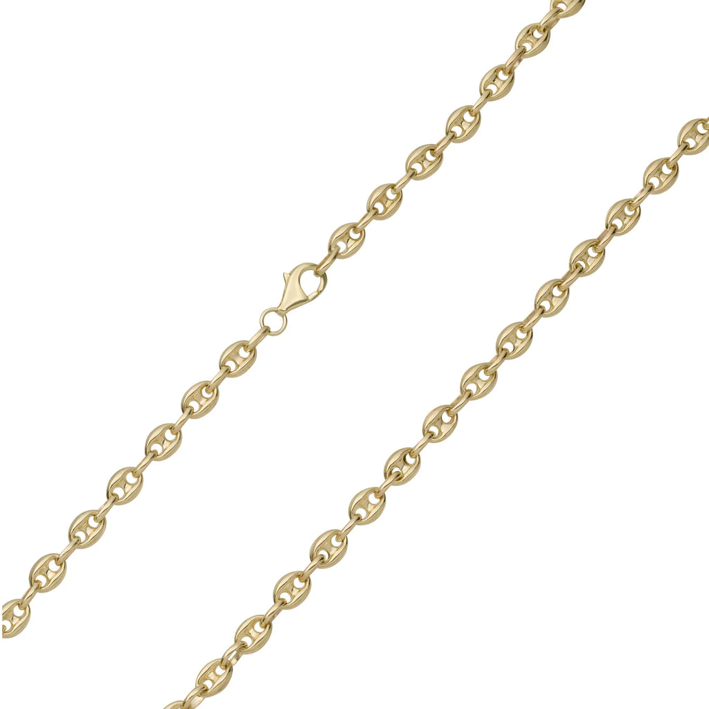Puffed Link Chain 14K Yellow Gold - Hollow
