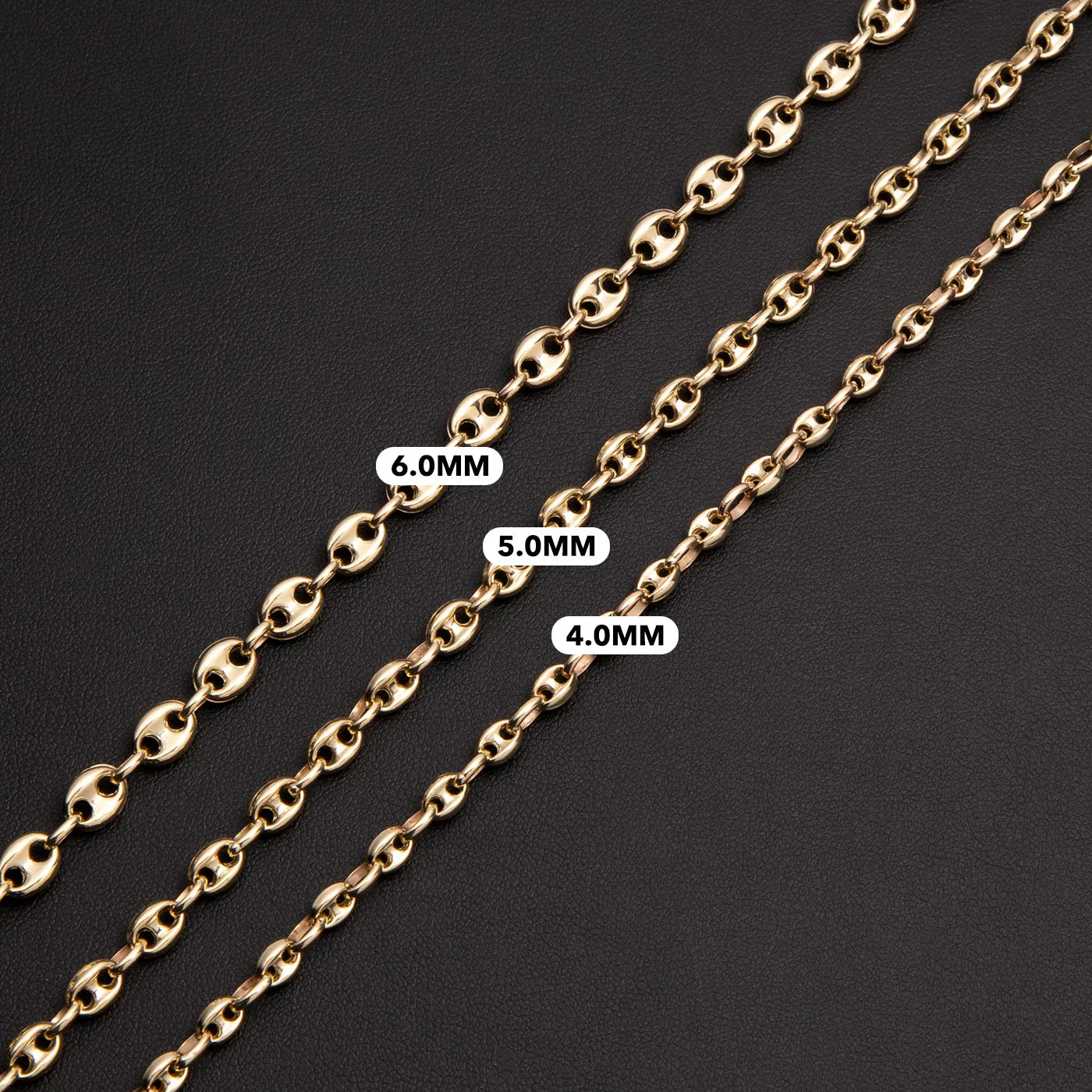 Puffed Link Chain 14K Yellow Gold - Hollow