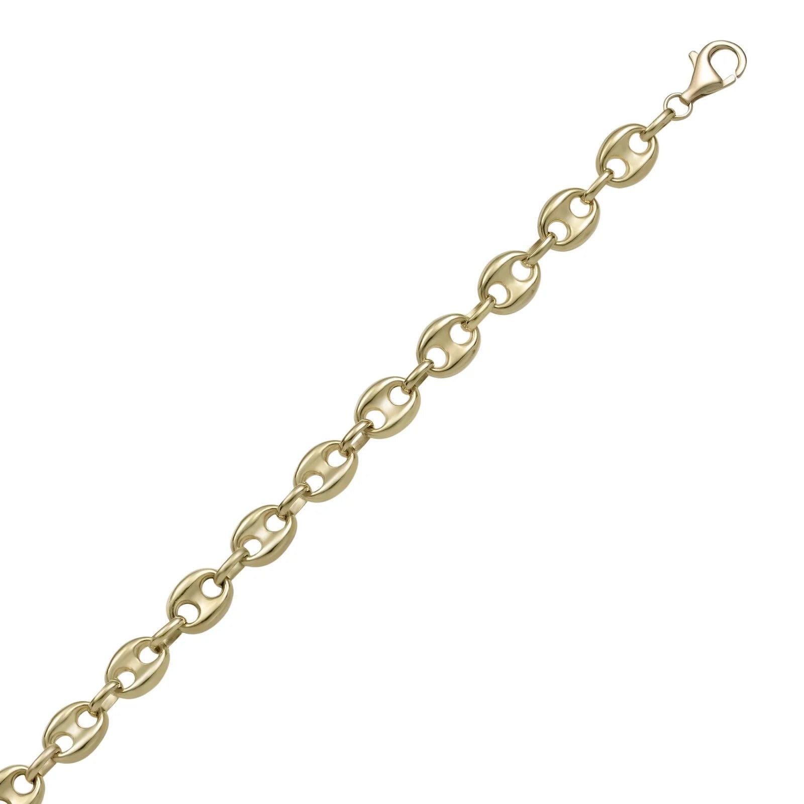 Puffed Mariner Link Bracelet 14K Yellow Gold - Hollow