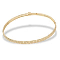 4mm Satin Textured Bangle Bracelet 10K Yellow Gold