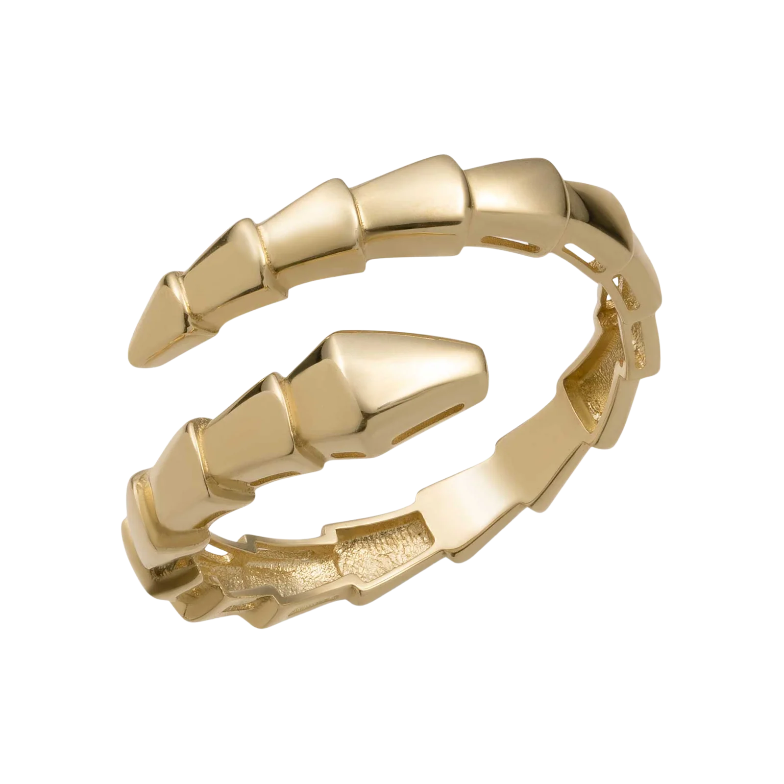 Serpent Snake Ring 14K Yellow Gold